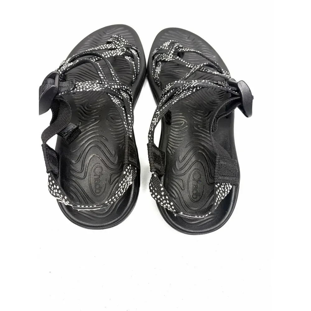 Chaco Women's Z/Volv X2 Sandals Sz 8 Black White Dash Hiking Outdoors Comfort